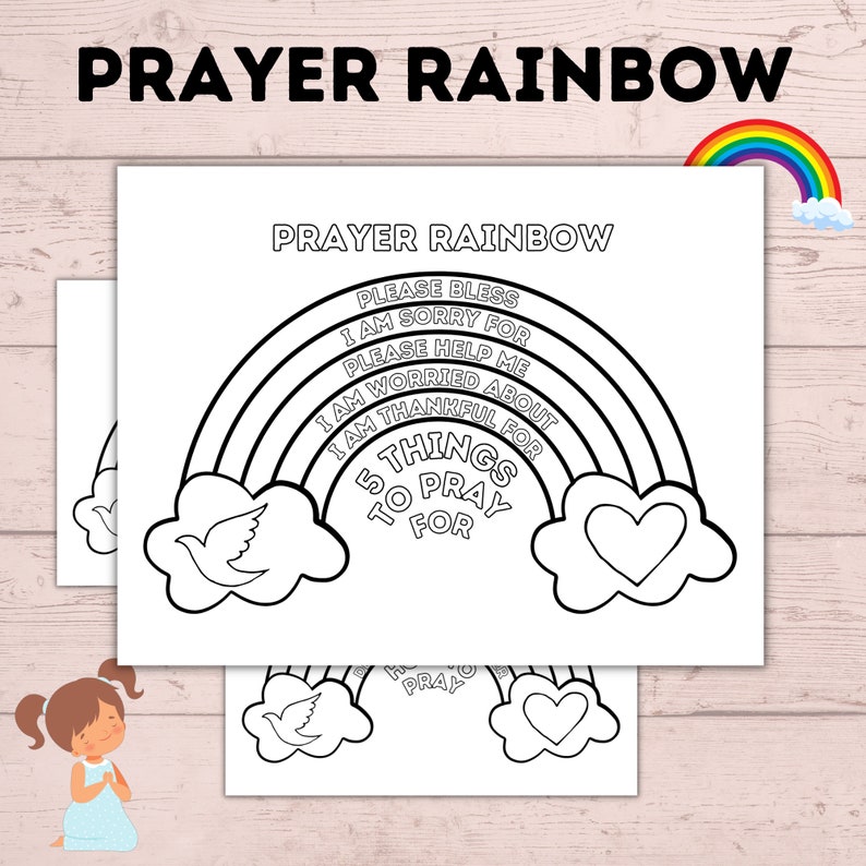 Prayer Rainbow Prayer Craft Prayer Activity Prayer Worksheets Kids