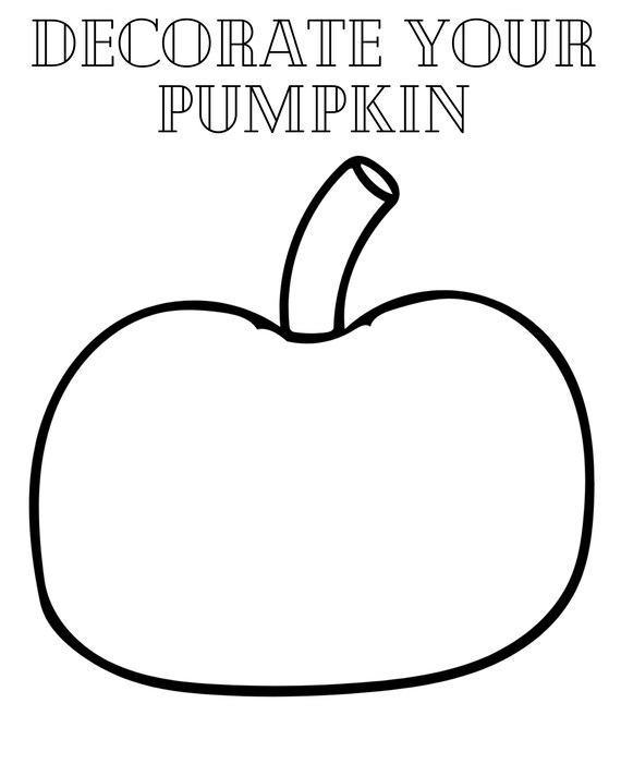 Decorate Your Pumpkin Coloring Sheet