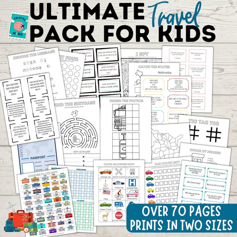 Road Trip Games | Ultimate Travel Bundle for Kids and Family | Travel Games | Travel Activities | Travel Printables | Family Travel | image 1