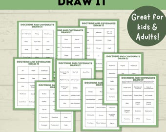 Doctrine and Covenants Draw-It Game, Come Follow Me, Family Night Game, D&C Activity, Sunday School, LDS Activity,Youth Group Game, Seminary