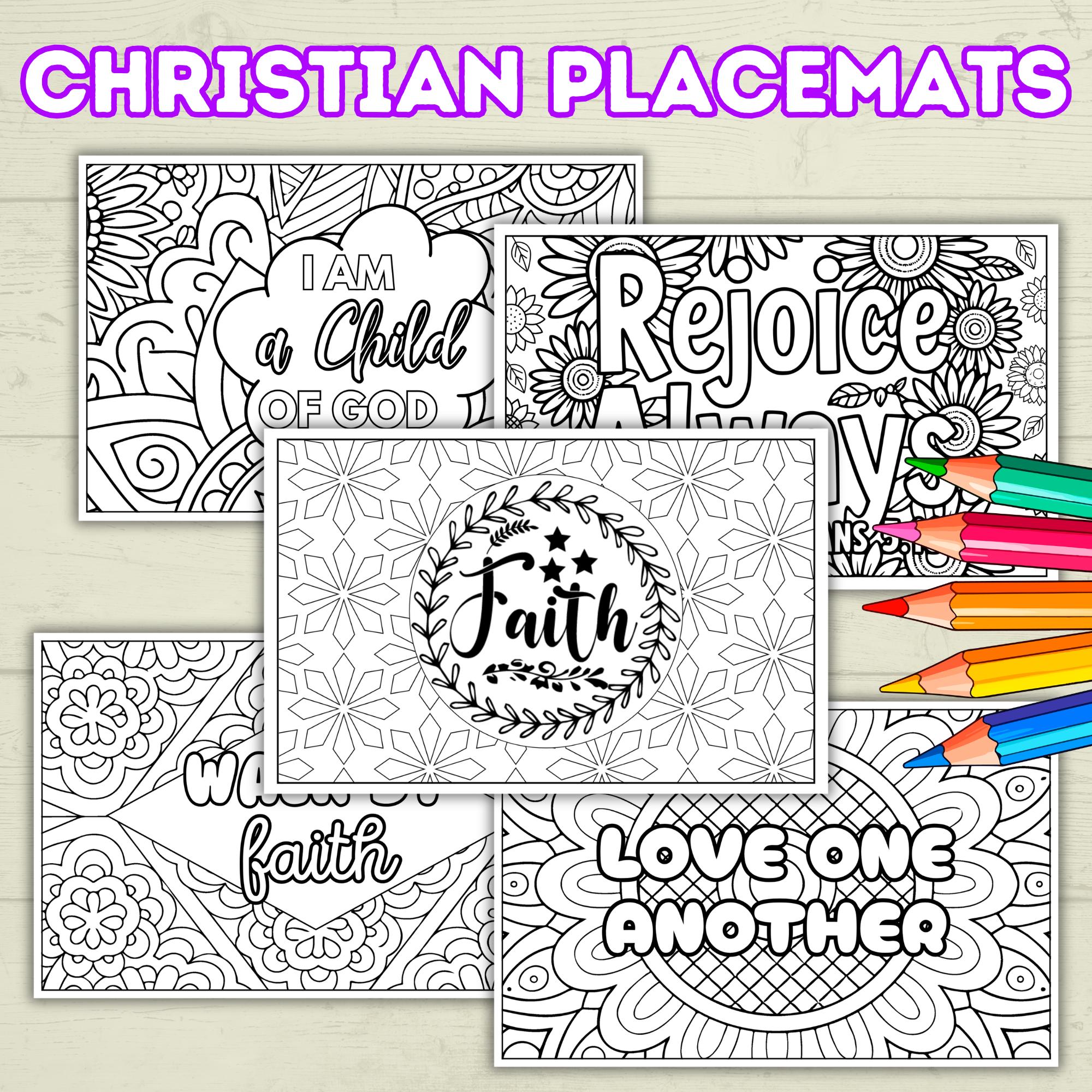 Bible Placemat Coloring Pages, Kids Placemats, Kids Coloring Pages ...