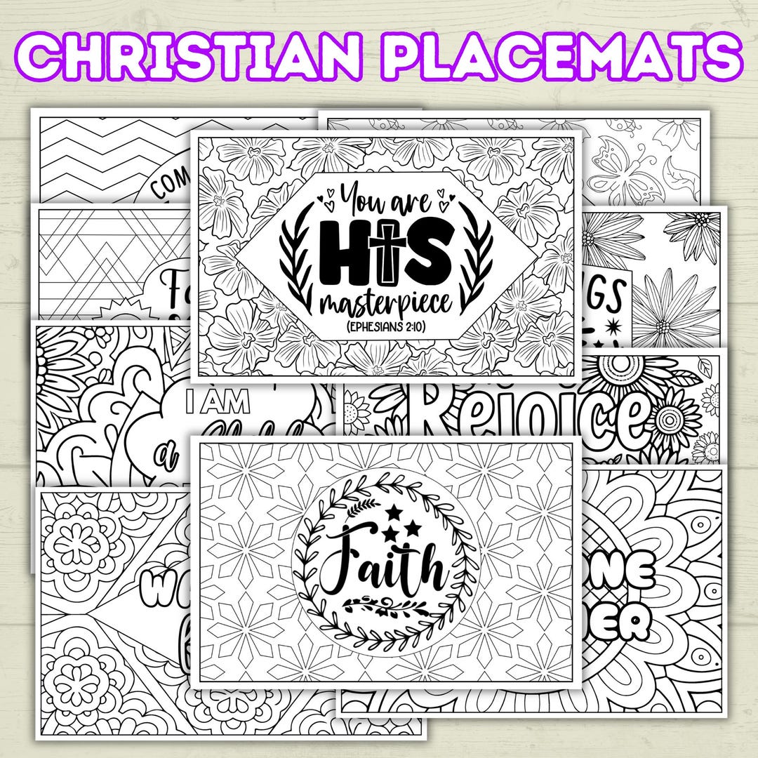 Bible Placemat Coloring Pages, Kids Placemats, Kids Coloring Pages ...