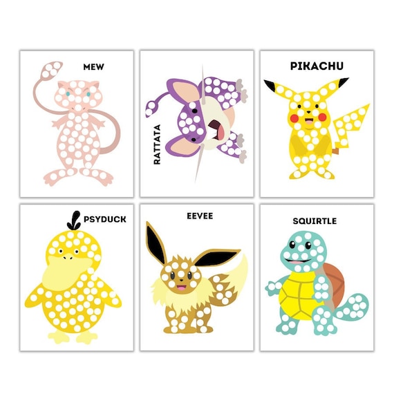 Pok mon Activities Pok mon Craft Pok mon Dot Sticker Printable