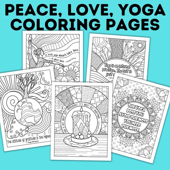 Spring Yoga Coloring Page