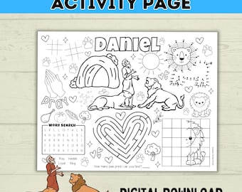 Daniel in the Lion&#39;s Den Bible Activity Page: Christian Homeschool Printable (PDF Download