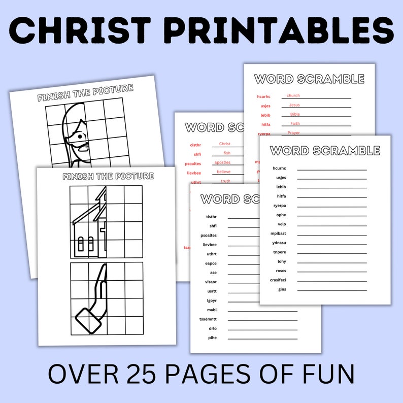 Sunday School Activity Fun Pack Sunday School Craft Church Activities Church Printables Sunday School Activity Page Printable image 6