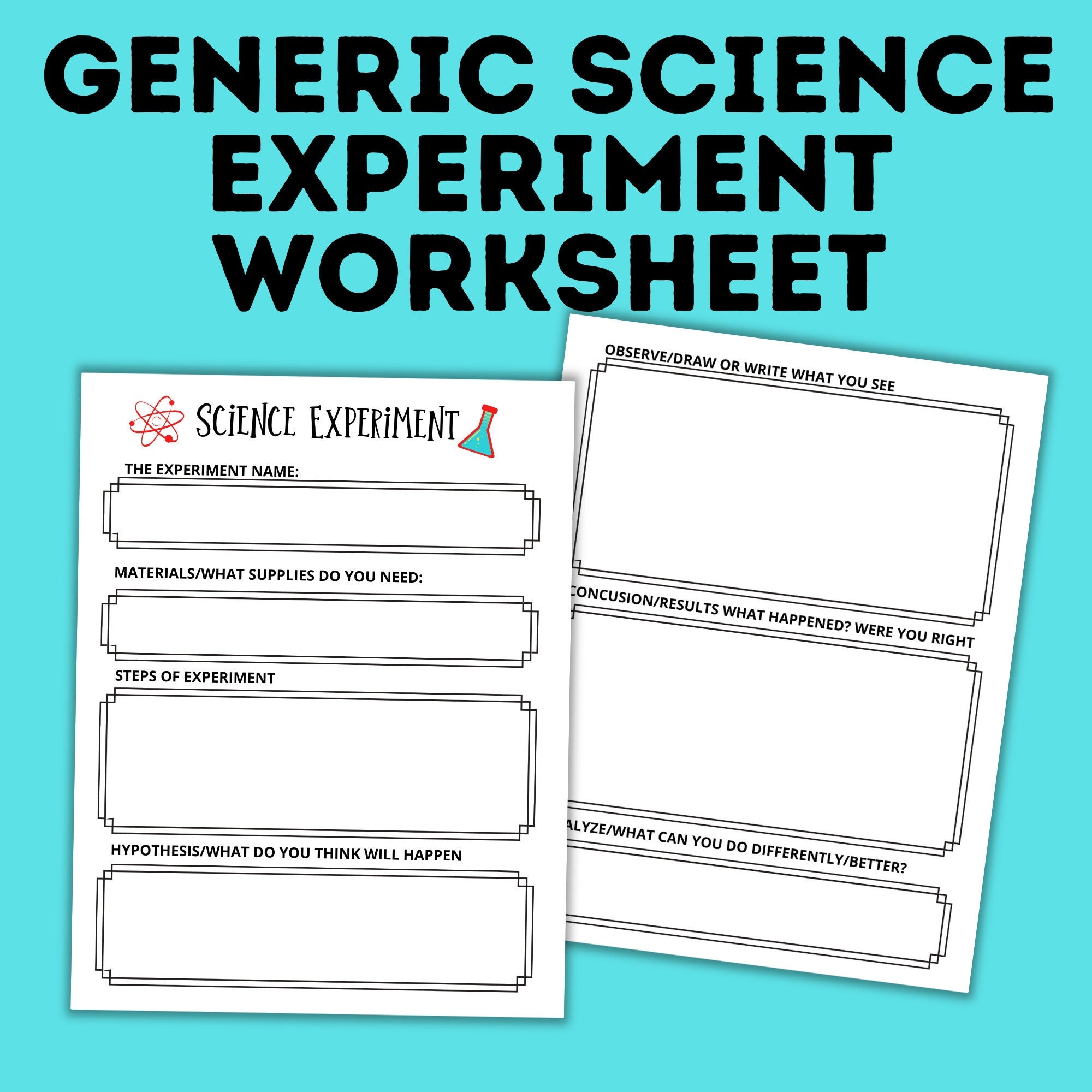 Science Worksheet Science Experiment Worksheet STEM Activity Science for Kids Science Activities Scientific Method - Etsy science-worksheet-science-experiment-worksheet-stem-activity-science-for-kids-science-activities-scientific-method-etsy
