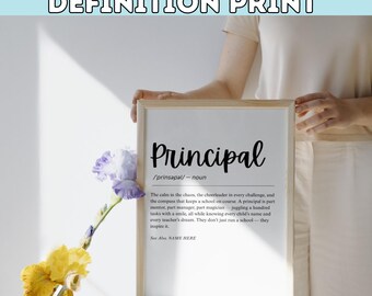 Regalo de agradecimiento para el director: Impresión con definición personalizable (descarga digital)