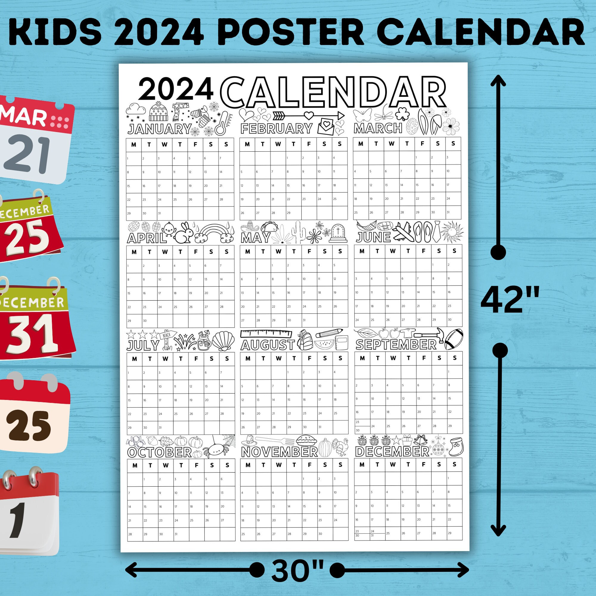 2024-yearly-calendar-poster-for-kids-wall-calendar-kids-calendar-poster-kids-poster-kids-calendar-year-at-a-glance-digital-etsy