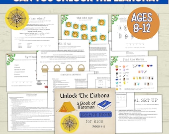 Book of Mormon Escape Room for Kids ages 8-12 | Book of Mormon Games for Kids | LDS Game | Scripture Game | Mormon Family Games | Religious