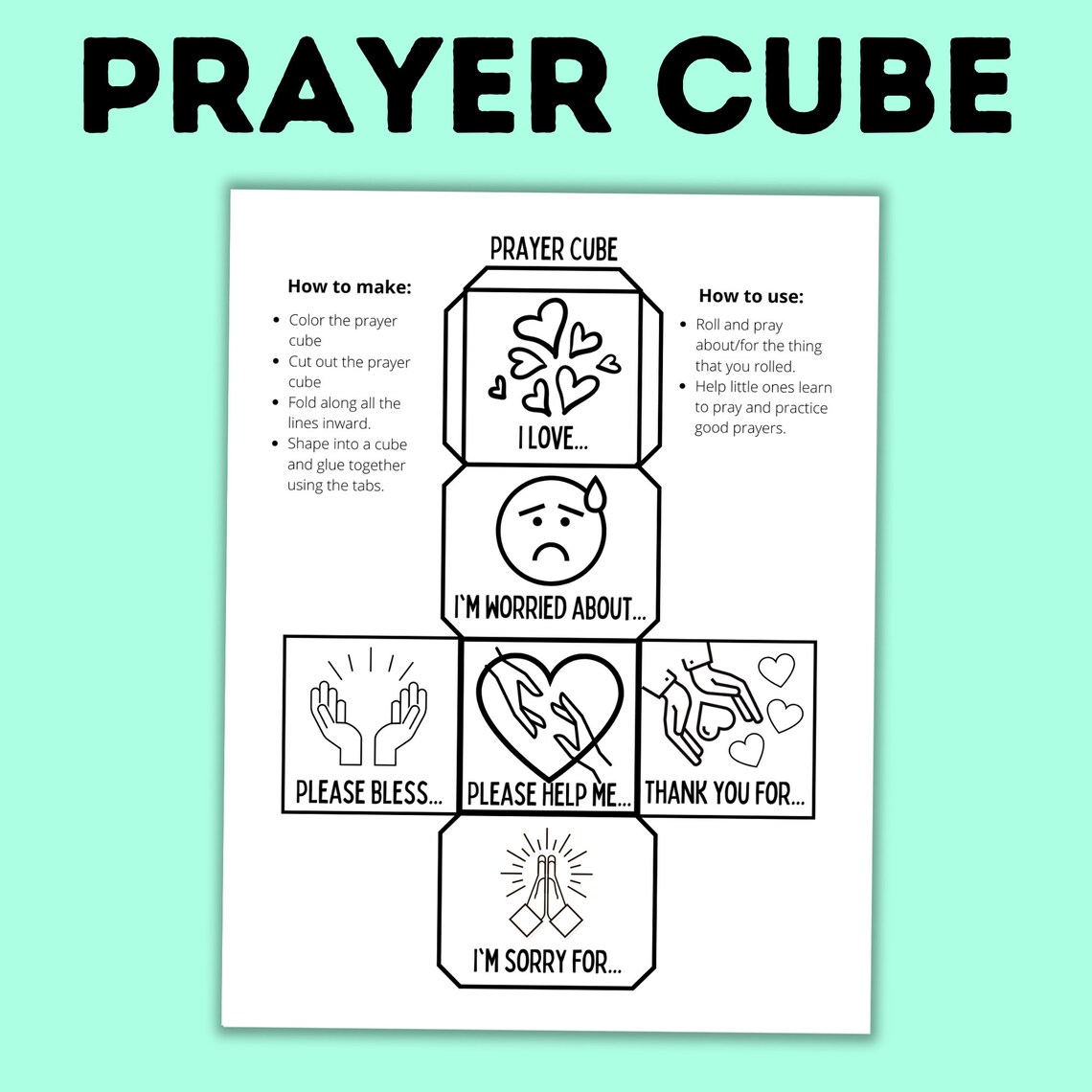 Prayer Printable For Kids Prayer Cube Prayer Prompts Prayer Guide prayer-printable-for-kids-prayer-cube-prayer-prompts-prayer-guide