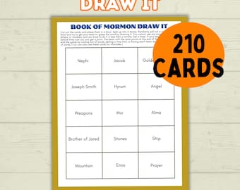 Book of Mormon Draw it Game, Book of Mormon Activity, Book of Mormon Charades, BOM, Seminary Game, Institute Game, Primary Game, LDS game