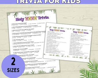 Holy Week Trivia Game for Kids: LDS Easter Activity (Digital Download)