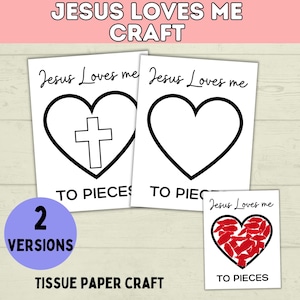 Jesus Loves You Craft: Printable Sunday School Template (PDF)