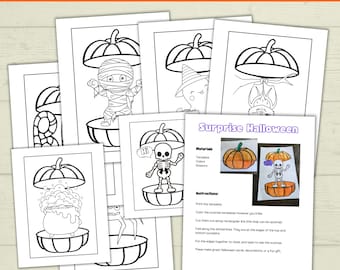 Surprise Craft | Halloween Craft | Halloween Surprise Craft | Kids Craft | Party Craft | Coloring Pages | Halloween Printables | Toddler