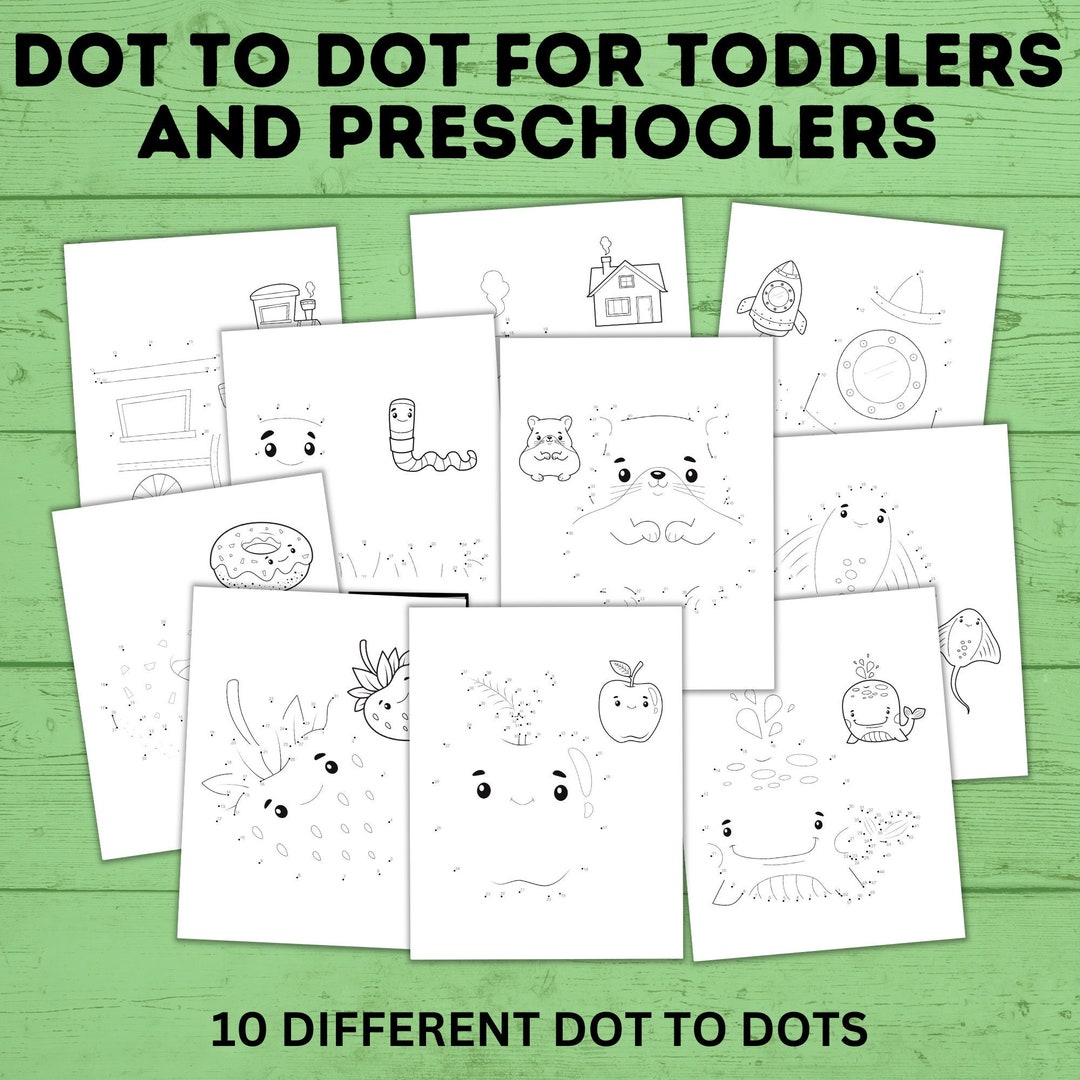 Dot to Dot for Toddlers and Preschoolers | Toddler Worksheets | Toddler