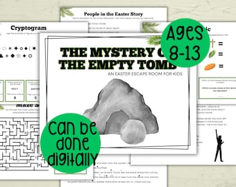 Bible Escape Room, Easter Escape Room, New Testament Activity, Sunday School Easter Game, Family Church Game, Christian Escape Room, Hunt