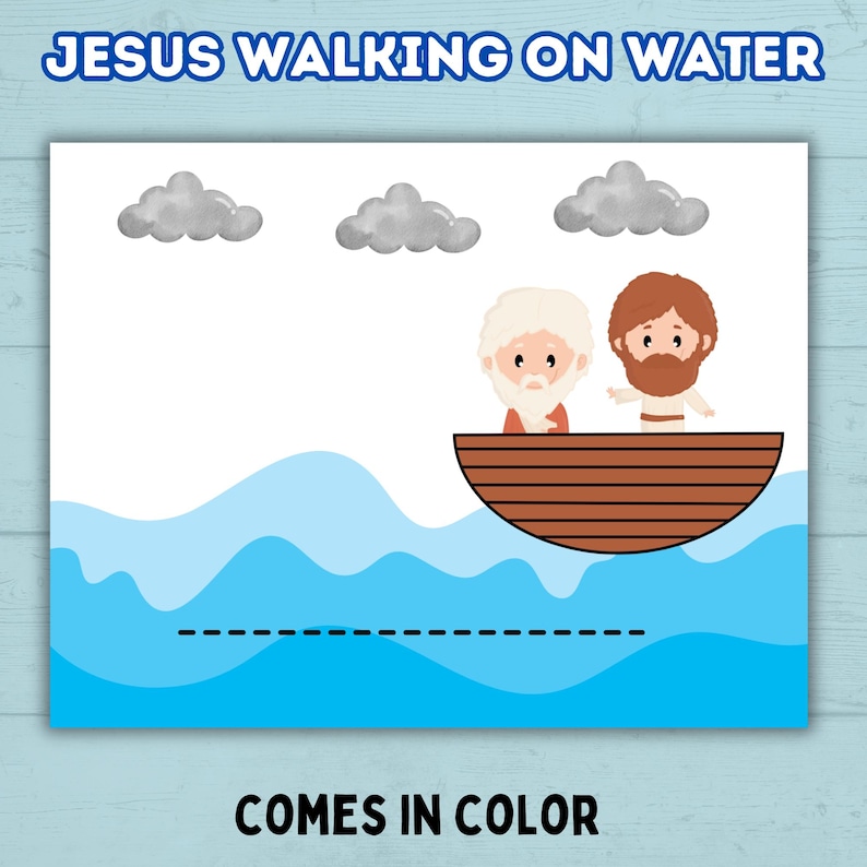 Jesus Walks on Water Craft, Bible Lesson Craft, Sunday School Craft ...