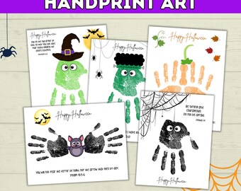 Halloween Christian Handprint Art for Kids | Bible Halloween Art | Handprint Art for Kids | Handprint Crafts | Halloween Handprint Crafts