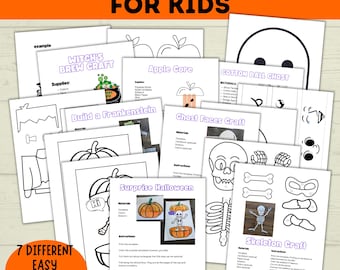 Halloween Craft Pack for Kids | Halloween Crafts | Skeleton Craft | Pumpkin Craft | Surprise Craft | Classroom Craft | Ghost Craft | PDF