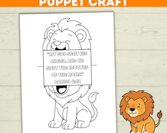 Bible Characters Coloring Page, Kid's Bible Lessons, Sunday School Craft, Daniel in the Lion's Den, Christian Activity, Children's Church