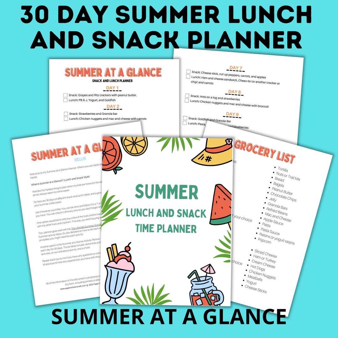 Lunch Planner Kids Food Planner Summer Planner Summer Book For lunch-planner-kids-food-planner-summer-planner-summer-book-for