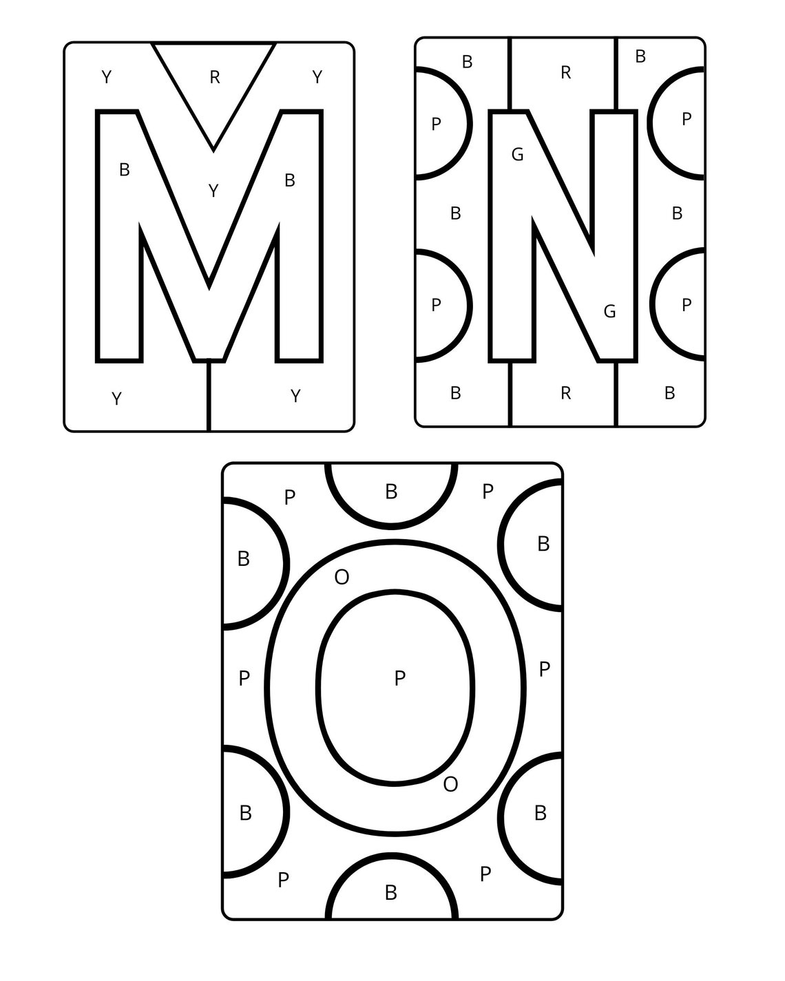 Alphabet Paint by Letter Alphabet Paint by Number Preschool Activity