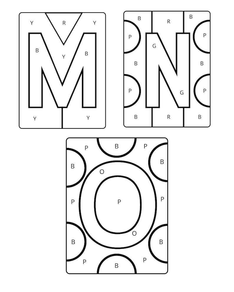 Alphabet Paint by Letter Alphabet Paint by Number Preschool Activity