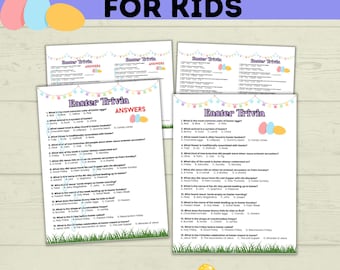 Easter Trivia for Kids | Kid's Trivia | Easter Printables | Easter Games | Kids Games | Classroom Games | Party Games | PDF download