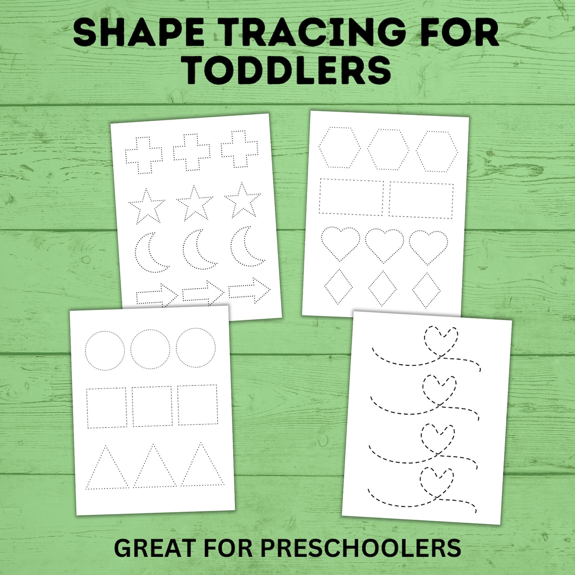 Preschool Line Tracing for Kids and Toddlers | Design Tracing | Shape ...