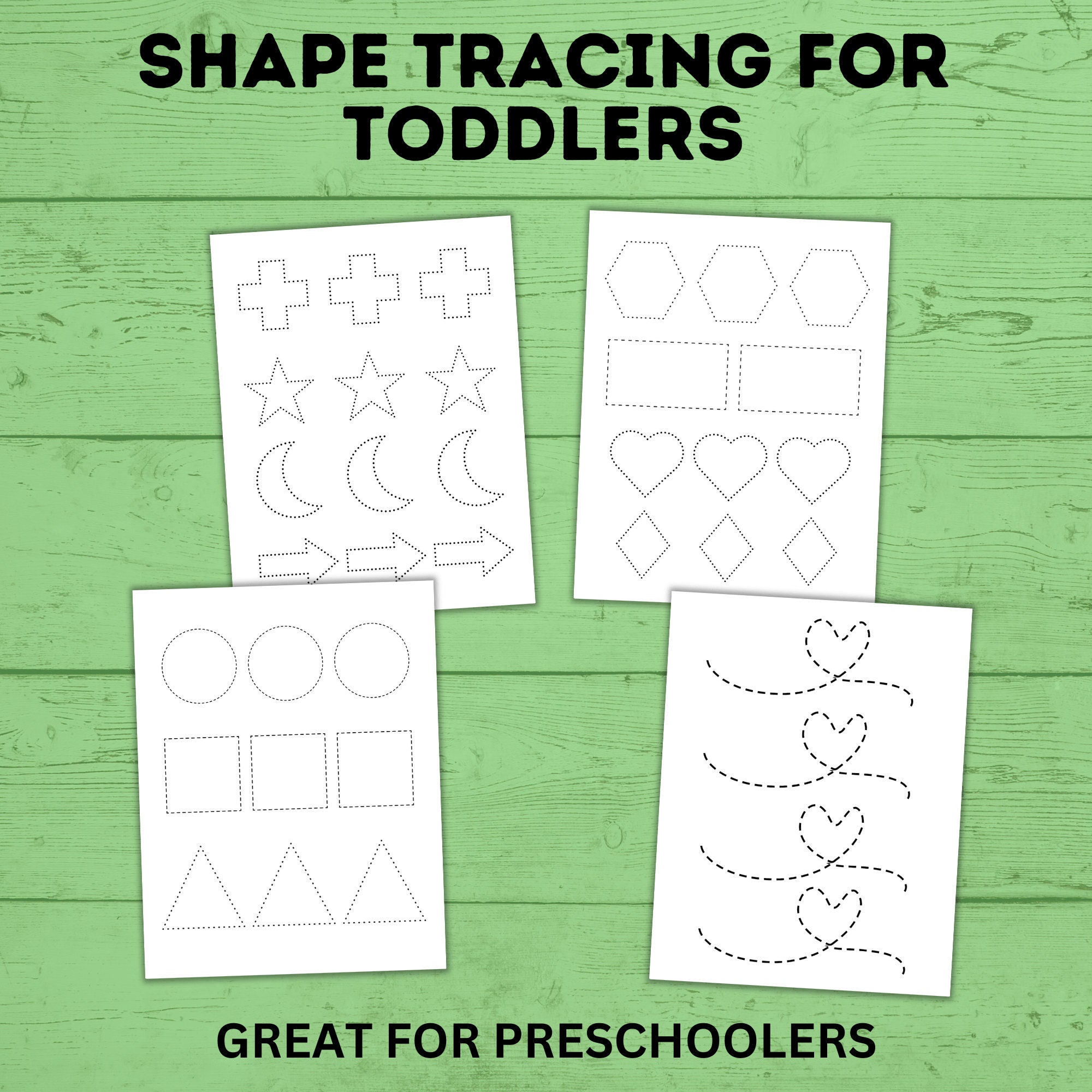 Preschool Line Tracing for Kids and Toddlers Design Tracing Shape