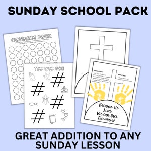 Sunday School Activity Fun Pack Sunday School Craft Church Activities Church Printables Sunday School Activity Page Printable image 4