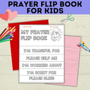 Prayer Craft | Prayer Flip Book | Prayer Activity | Prayer Printables for kids | Church Craft | Sunday School Craft | Prayer lesson