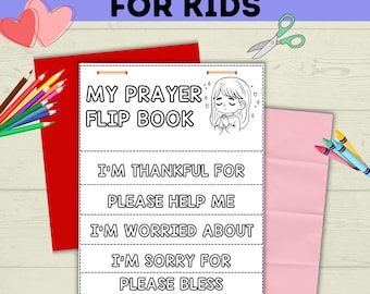 Prayer Craft | Prayer Flip Book | Prayer Activity | Prayer Printables for kids | Church Craft | Sunday School Craft | Prayer lesson