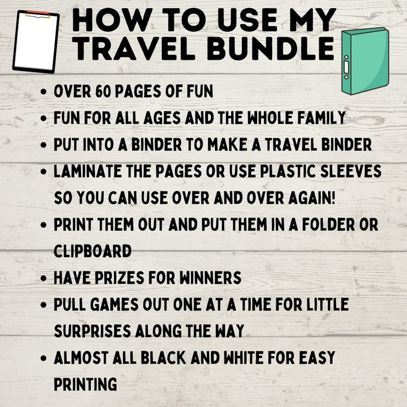 Road Trip Games | Ultimate Travel Bundle for Kids and Family | Travel Games | Travel Activities | Travel Printables | Family Travel | image 7