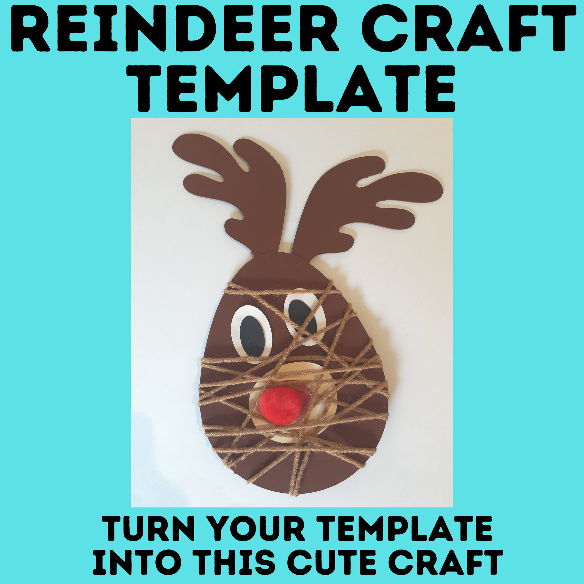 Rudolph the Red Nose Reindeer Craft Template Christmas Craft