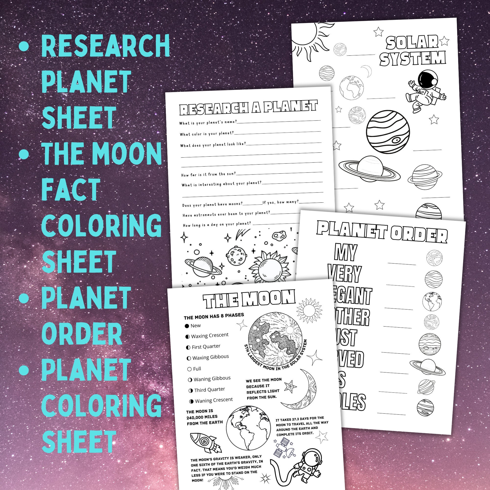 Solar System Coloring Pages and Activities | Solar System Worksheets ...
