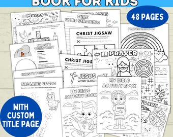 Bible Games Pack for Kids Ministry, Activity Pages, Coloring Pages, Printable Game, Digital Download, Sunday School, Bible Study