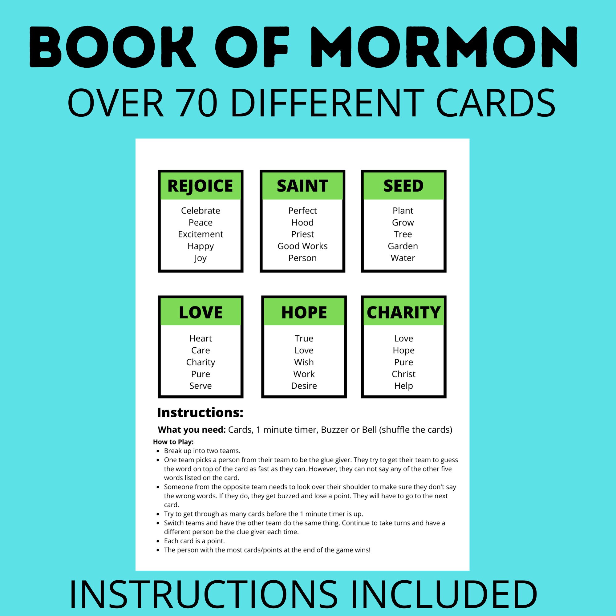 GAME - S.W.A.T. Scripture Study with a Twist - Book of Mormon - Ages 7+ /  3+ Players - 9781462111633 - Eborn Books