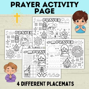 Prayer Craft | Prayer Activity Page for Kids | Sunday School Activity Page | Teach kids to Pray | Prayer Activities | Prayer Craft