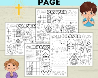 Prayer Craft | Prayer Activity Page for Kids | Sunday School Activity Page | Teach kids to Pray | Prayer Activities | Prayer Craft