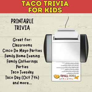Taco Trivia Game | Taco Party | Fiesta Games | Party Games | Kids Games ...
