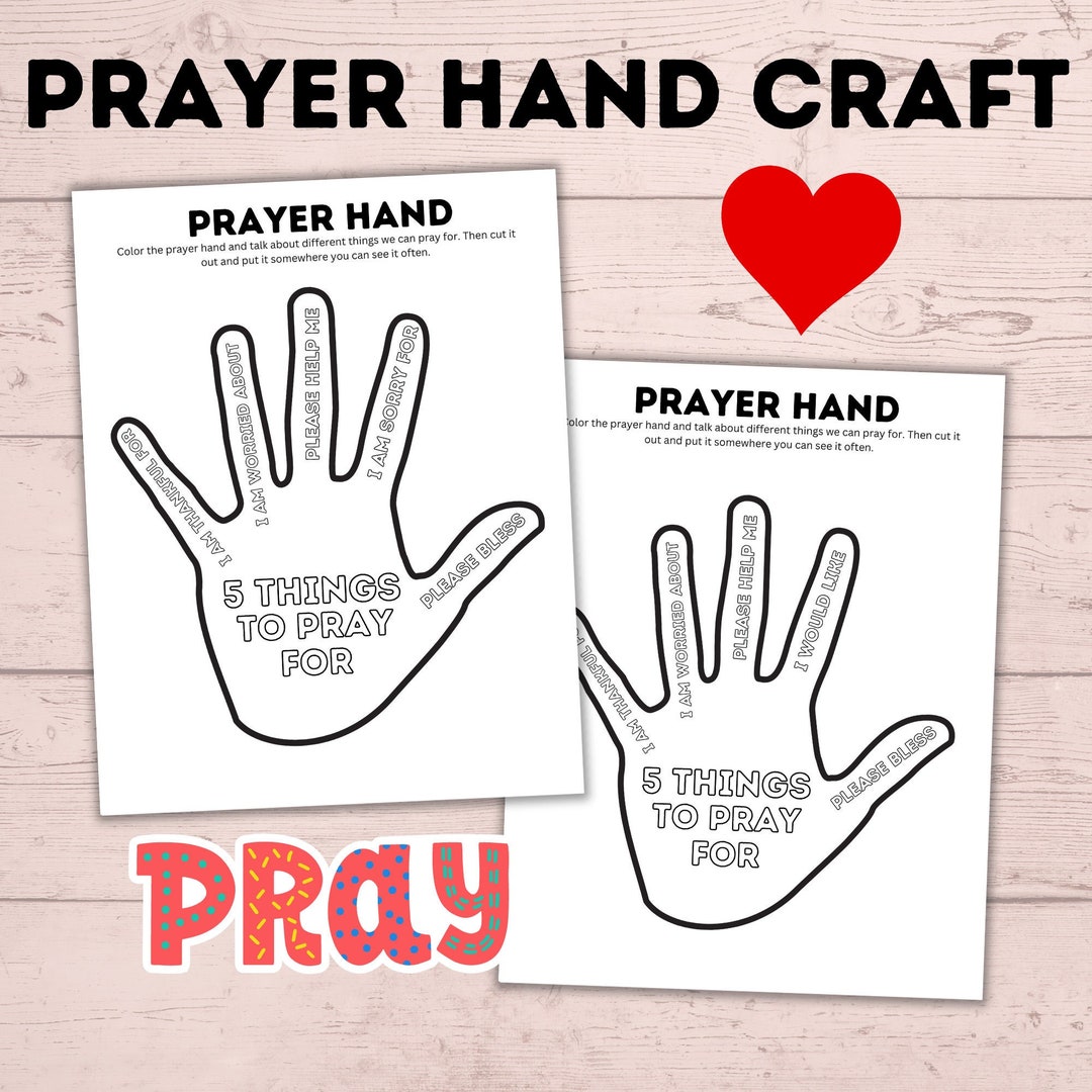 prayer-fantastic-hand-craft-kids for Free Printable Five Finger Prayer Worksheet Prayer fantastic Hand Craft Kids for Free Printable Five Finger Prayer Worksheet