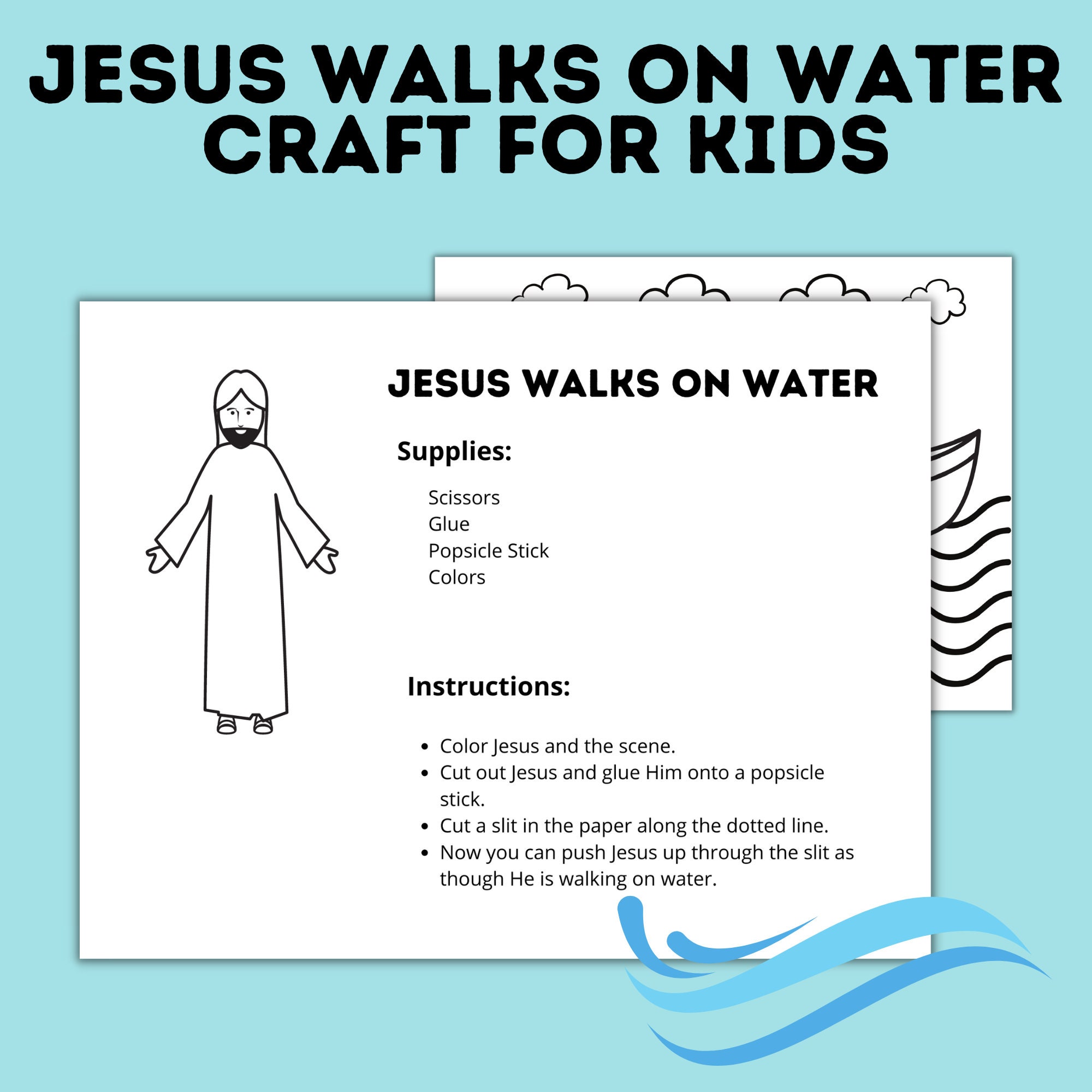 Jesus Walks on Water Craft | Jesus Craft | Sunday School Craft | Kids ...