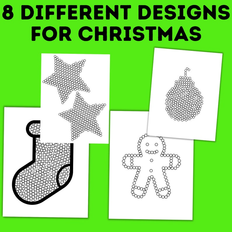 Christmas Q-tip Painting Printable | Christmas Craft for Kids and ...