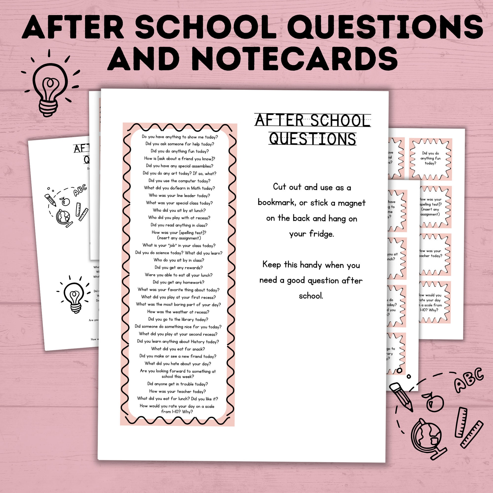 Kids Question Card Ice Breaker Game Questions for Kids, Kids Fun Questions, Team Building ...