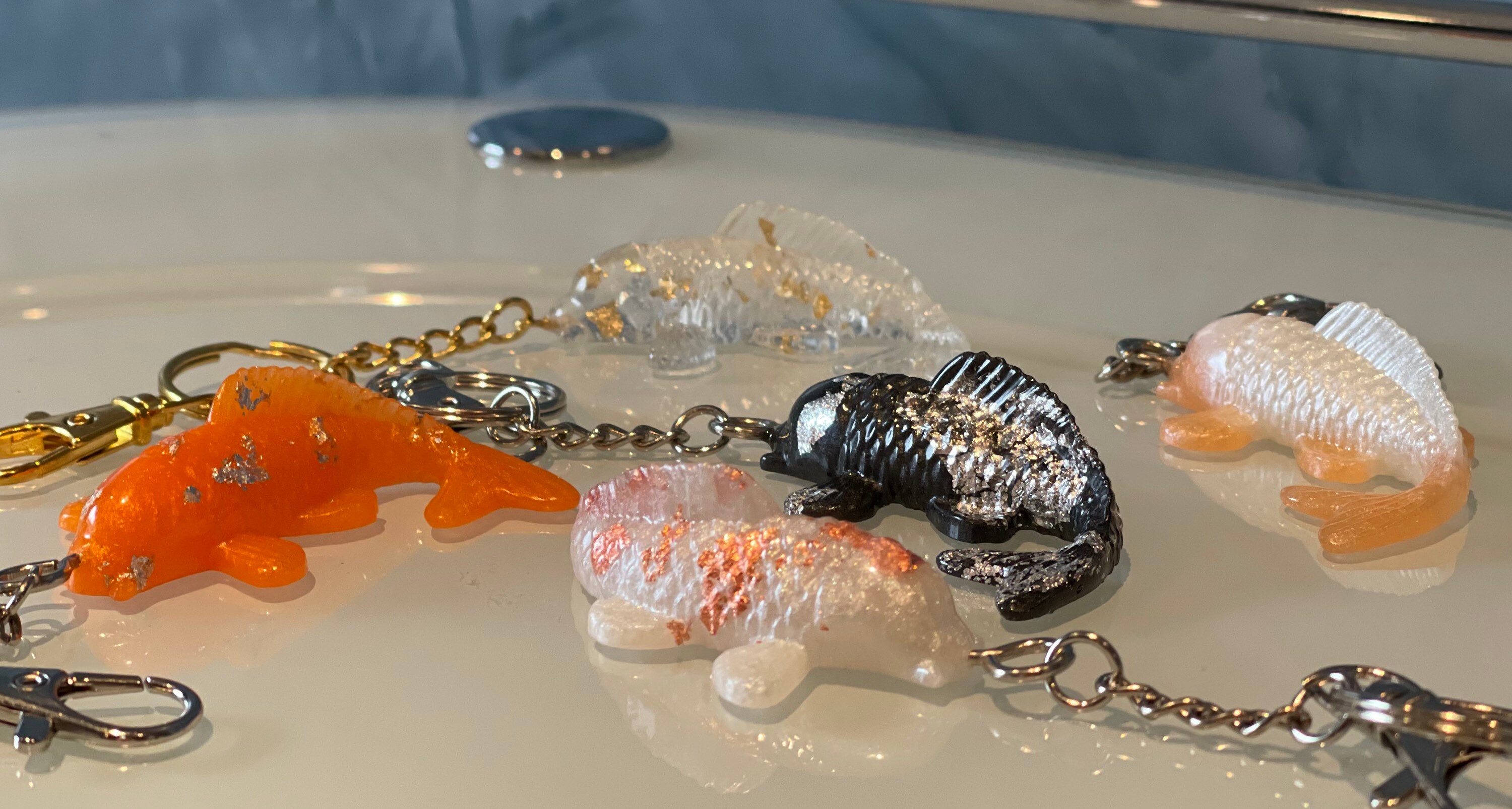 Koi Fish Keychain Etsy