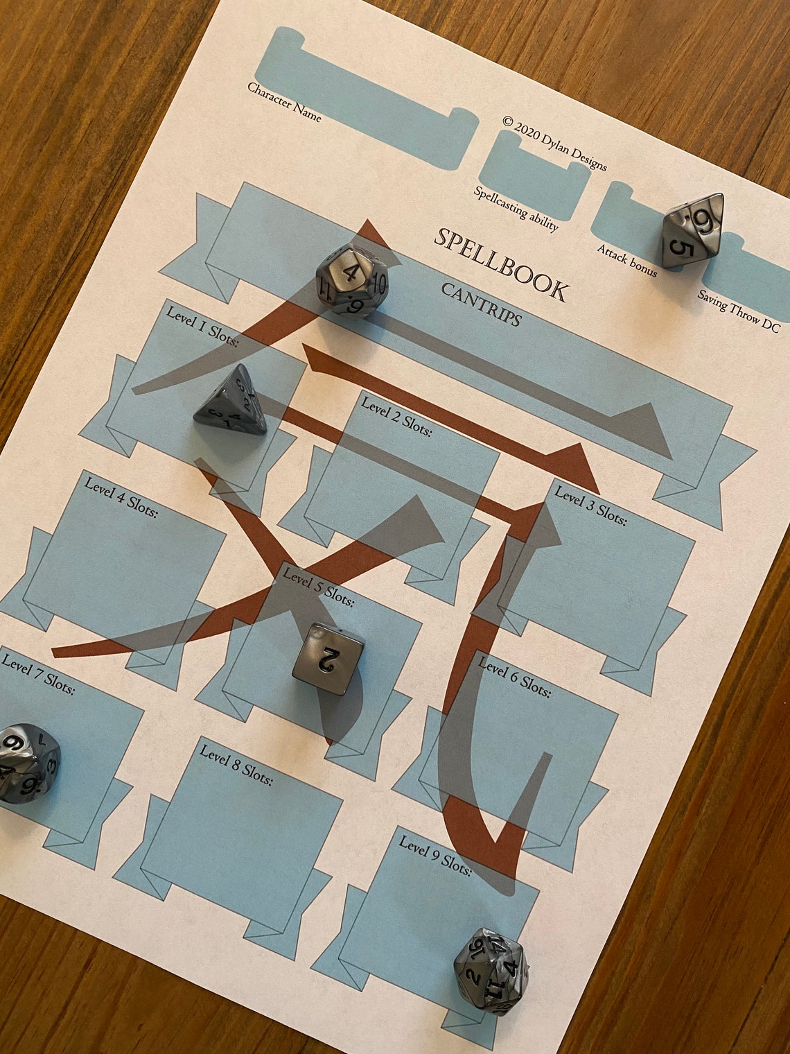 Monk Character Sheet D&amp;D 5e | Etsy