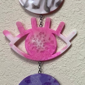 Moon Phase Eye Wall Hanging: Pink