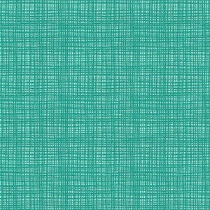 May include: A seamless pattern of teal blue and white criss-crossing lines, creating a woven or textured effect.